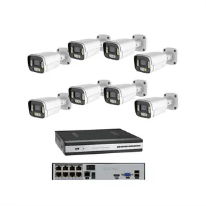 Szgoing 8 Kanaals 4K 8mp Poe Outdoor Full Kit Draad Bedraad 8 Camera Exterieur Bewaking Cctv Systeem