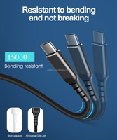 Cable USB C de Nailon para Teléfono Móvil, USB 3.2 Gen1 de 60W y 5Gbps, Superspeed, 3A, Carga Rápida y Transferencia de Datos