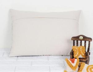 Printed Boho Tufted Gray and <b>White</b> Striped Square 100% Cotton <b>Cushion</b> Cover Case for Sofa Bedroom Living Room Home Decor - Product Image 5