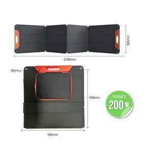high efficiency 18V 36V foldable solar Panel 200W 220V Portable Camping panel with blanket