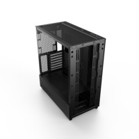 Best Cooling Black Aluminum Alloy Full Tower EATX Gamer Gaming Pc Computer Case Tempered Glass Sides Supporting Full Vertical