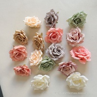 Têtes de fleurs de rose Yafei de 10 cm, grandes, pour boîte à fleurs, roses artificielles murales, mariage, DIY, fleurs en tissu de soie et plastique tissé à la main