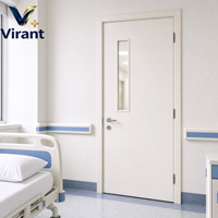 Porte coulissante en verre pour salles de chirurgie et salles d'intervention, à faible émission de particules, surface lisse, prix direct