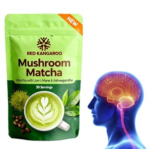 مسحوق فطر الماتشا الأخضر بالجملة، شاي أخضر، أشواغاندا لدعم صحة الدماغ والأمعاء والمناعة وتخفيف التوتر - Product Image 1