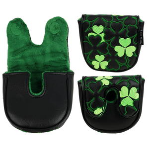 Juego de Fundas para Palos de <span class=keywords><strong>Golf</strong></span> de Cuero Sintético Negro con Diseño de Trébol de Cuatro Hojas, Funda para Cabeza de Palo de <span class=keywords><strong>Golf</strong></span>, Accesorios de <span class=keywords><strong>Golf</strong></span> - Product Image 3