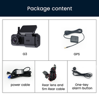 Kamera Mobil 4G Dual Lensa 2K Night Vision dengan WiFi GPS AI Video Recorder H.265 ADAS Kartu 512G untuk Manajemen Armada Kendaraan