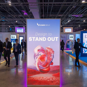 Hawk hot-bán có thể gập lại xách tay khung nhôm seg <span class=keywords><strong>LED</strong></span> hộp đèn hiển thị đứng cho triển lãm thương mại gian hàng quảng cáo - Product Image 1