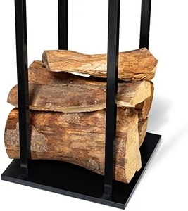 Porta Legna a Torre <span class=keywords><strong>per</strong></span> Caminetto, Supporto <span class=keywords><strong>per</strong></span> Legna da Interno ed Esterno, Rastrelliera Robusta <span class=keywords><strong>per</strong></span> Legna da Ardere - Product Image 1