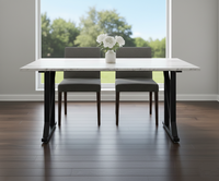 Table de jardin moderne noire avec pieds chromés, plateau en teck, coussin imperméable, résistant aux UV, facile à transporter, mobilier de jardin