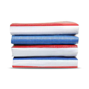 Telone Multiuso Ampiamente Utilizzato 160GSM a Tre Strisce Colorate <span class=keywords><strong>in</strong></span> PE Impermeabile Copertura Antipioggia Fogli di Plastica - Product Image 3