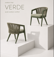 Chaise de bar haute d'extérieur moderne de luxe en corde avec cadre en aluminium et repose-pieds pour patio, jardin, comptoir de bar