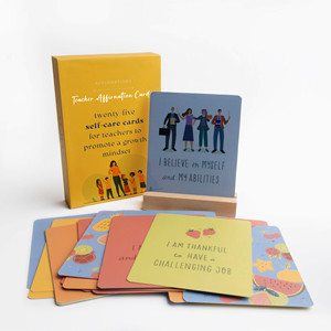 ชุดการ์ดยืนยันคำพูดสร้างแรงบันดาลใจสำหรับครูเพื่อส่งเสริมการเติบโตพร้อมผู้ถือบัตรเพื่อแสดง - Product Image 2