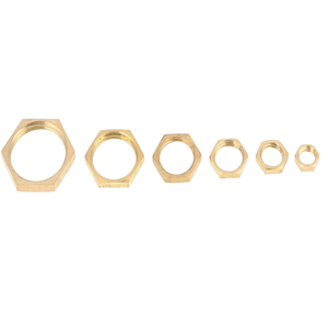 Écrou de blocage hexagonal en laiton, filetage NPT mâle, poli, basse pression, forgé, 4,8 pouces, pour plomberie et alimentation en eau (AOL-07) - Product Image 1