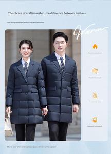 Biểu tượng tùy chỉnh phù hợp với cổ áo mùa đông nóc Áo khoác cách nhiệt kinh doanh Blazer xuống áo khoác bảo hộ lao động Windproof độn áo - Product Image 2