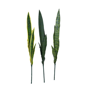 Planta de serpiente Artificial de látex de tacto Real de calidad OH ARTS <span class=keywords><strong>Sansevieria</strong></span> Tiger Pilan Agave Faux suculentas hojas <span class=keywords><strong>verde</strong></span> <span class=keywords><strong>oscuro</strong></span> en maceta - Product Image 2