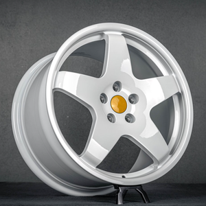 Llantas de carreras blancas de cinco radios personalizadas, ruedas deportivas, ruedas forjadas, llantas de coche de carreras para Ferrari F355 F360 F430 Spider F458 Italia - Product Image 1