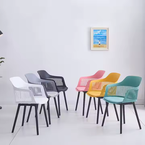 Nordic-style PP Plastic Dining <b>Chairs</b> Cooling <b>Stackable</b> for <b>Outdoor</b> Cafes Restaurants Gardens Home Bar & Apartment Use - Product Image 6