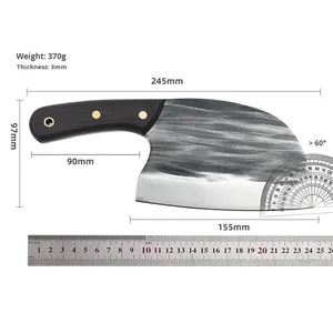 Cuchillo de Carnicero y Chef de 6 Pulgadas, Forjado a Mano, de Acero Inoxidable, para Cortar Huesos y Carne, Estilo Serbio - Product Image 5