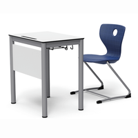 Fabricant de mobilier scolaire commercial, pupitre de classe avec chaise