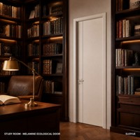 Porte en composite de bois mélaminé anti-âge et résistante aux rayures, fabriquée en Chine pour la rénovation d'appartements locatifs