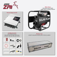 Pompe à eau de surface solaire Zri avec haut débit et haute pression, moteur sans balais CC pour l'agriculture, mini système de panneaux