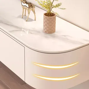 Mobile TV Sospeso in Legno Massello di Alta Qualità, Stile Nordico Trendy con Cassetti per Soggiorno - Product Image 5