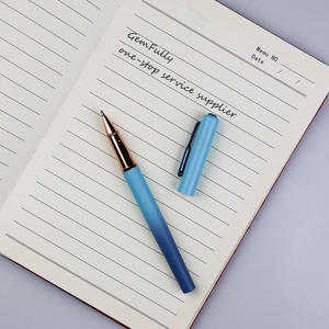 GemFully Werbematerial Niedlicher Druckbleistift 'Love Forever' Gravierter Goldener Flockenblauer Kugelschreiber - Product Image 5