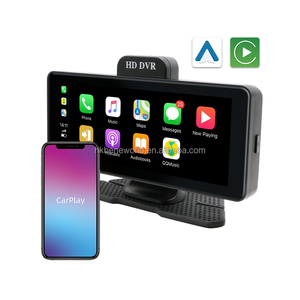 Écran tactile portable Android Auto universel sans fil CarPlay de 6,25 pouces avec commande vocale, caméra frontale 4K, caméra 2K HD DVR - Product Image 1