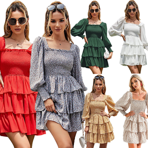 knee length dresses for ladies La Leela Frill Swimsuit Rayon Bikini Swimwear Cover Up Evening Sleeveless Dress