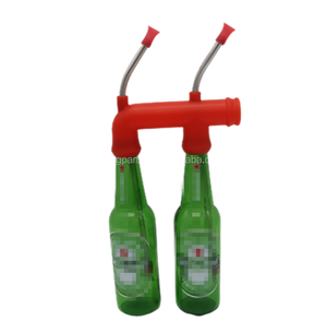 Nouveau produit double bière tuba, bouteille de bière bongs pour la fête - Product Image 1