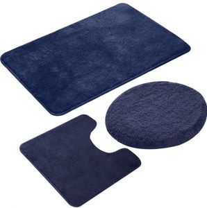 Juego de 3 Alfombras de Baño de Microfibra Cómodas, Alfombra para Inodoro, Tapete Antideslizante Absorbente de Agua - Product Image 6