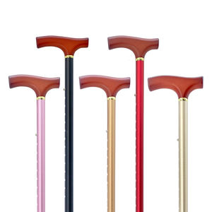 Bastón para caminar de hombre negro elegante con mango de madera - Product Image 5