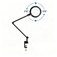 Lampe de bureau LED réglable à intensité tactile 3000K 5000K, lampe à pince en métal CRI 95, lampe de lecture pliable pour bureau et chambre