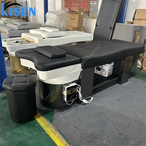 KISEN Lit de lavage de cheveux professionnel pour salon, avec thérapie aquatique thaïlandaise, spa capillaire, table de massage électrique et chaises - Product Image 2