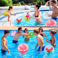 Ballon de plage gonflable en PVC personnalisé, transparent, fruits, animaux, ballon 3D, jouet aquatique, fournitures de fête pour enfants, été, piscine, plage