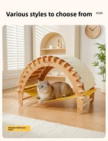 VaryWell 2026 Nouveau Lit pour Chat en Bois Massif Respirant, Arbre à Gratter Portable Conçu Spécialement pour Grands Chats, Universel Toutes Saisons
