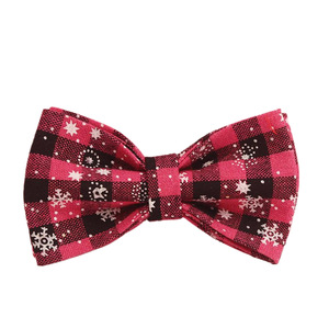Nueva moda botón acolchado Rosa rojo Plaid copo de nieve Navidad británico mascota <span class=keywords><strong>Collar</strong></span> perro Correa conjunto transfronterizo de una pieza generación - Product Image 5