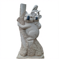 Figurines d'animaux en pierre naturelle, décoration extérieure de jardin personnalisée, grande taille, joli Sculpture Koala australie
