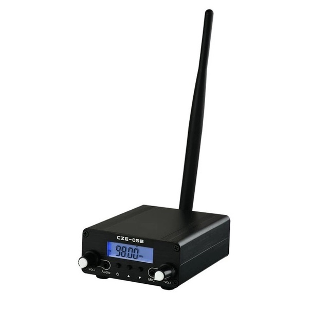 FM Transmitter 0.5W 76MHz~108MHz LCD Broadcast Transmitter, Mini Radio Stereo Station PLL Antenna up to a Distance of 1000 Feet