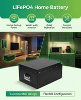 Batterie LiFePO4 au phosphate de fer et de lithium intelligente 48V 324Ah, haute capacité, empilable, cycle profond, BMS intelligent, application Bluetooth