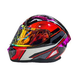 Moderno casco integrale per adulti con doppia finitura nera opaca pinne sostituibili costruzione in ABS per tutte le stagioni - Product Image 1