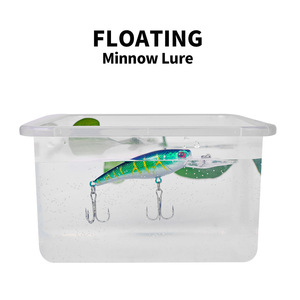 Leurre flottant crankbait 90 mm 8,3 g 10 couleurs avec hameçons triples oscillants pour la pêche au bar, au poisson-chat en rivière et en mer - Leurre minnow en ABS - Product Image 6