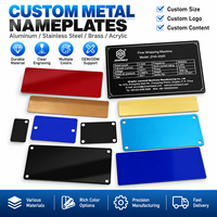 Plaque signalétique personnalisée en aluminium noir avec surface peinte, pour machine, en aluminium vierge