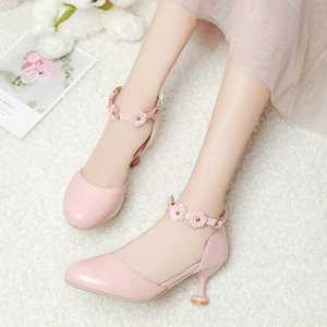 <span class=keywords><strong>Scarpe</strong></span> Mary Jane Xuanhui Plus Size 28-43 <span class=keywords><strong>Bianche</strong></span> Floreali con Fiori 3D e Cinturino alla Caviglia, Tacco a Rocchetto 6cm, per Matrimoni e Feste - Product Image 6