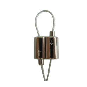 HOOYU Pince à câble, Serrure à fil à deux voies en <span class=keywords><strong>acier</strong></span> pour câble métallique à boucle Pince de réglage d'arrêt (fil de 2-3mm) - Product Image 3