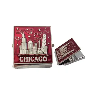 Chicago Fridge Magnetic Memo Note Clips Magnets Metal Clip Magnetic Business Card Fridge Magnet