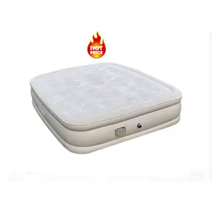 Factory Price High-Raised Rice White Comfortable Indoor Inflatable Air Bed For Guests