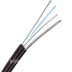 Câble <span class=keywords><strong>de</strong></span> descente en <span class=keywords><strong>fibre</strong></span> <span class=keywords><strong>optique</strong></span> FTTH GJYXCH pour extérieur et intérieur, 1 à 4 fibres, avec fil <span class=keywords><strong>de</strong></span> messager en acier, G652D, gaine LSZH/PVC, <span class=keywords><strong>conducteur</strong></span> solide, bois - Product Image 5
