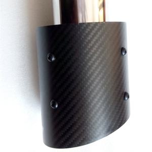 Tuyau d'échappement personnalisé chromé en acier inoxydable de voiture, pointe d'échappement en fibre de carbone pour échappement <span class=keywords><strong>borla</strong></span> - Product Image 3