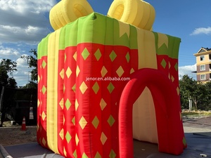 Riesiges Aufblasbares Geschenkbox-Zelt Aufblasbares Geschenkbox-Modell mit Großer Schleife, Aufblasbare Weihnachtsdekoration für Draußen - Product Image 4